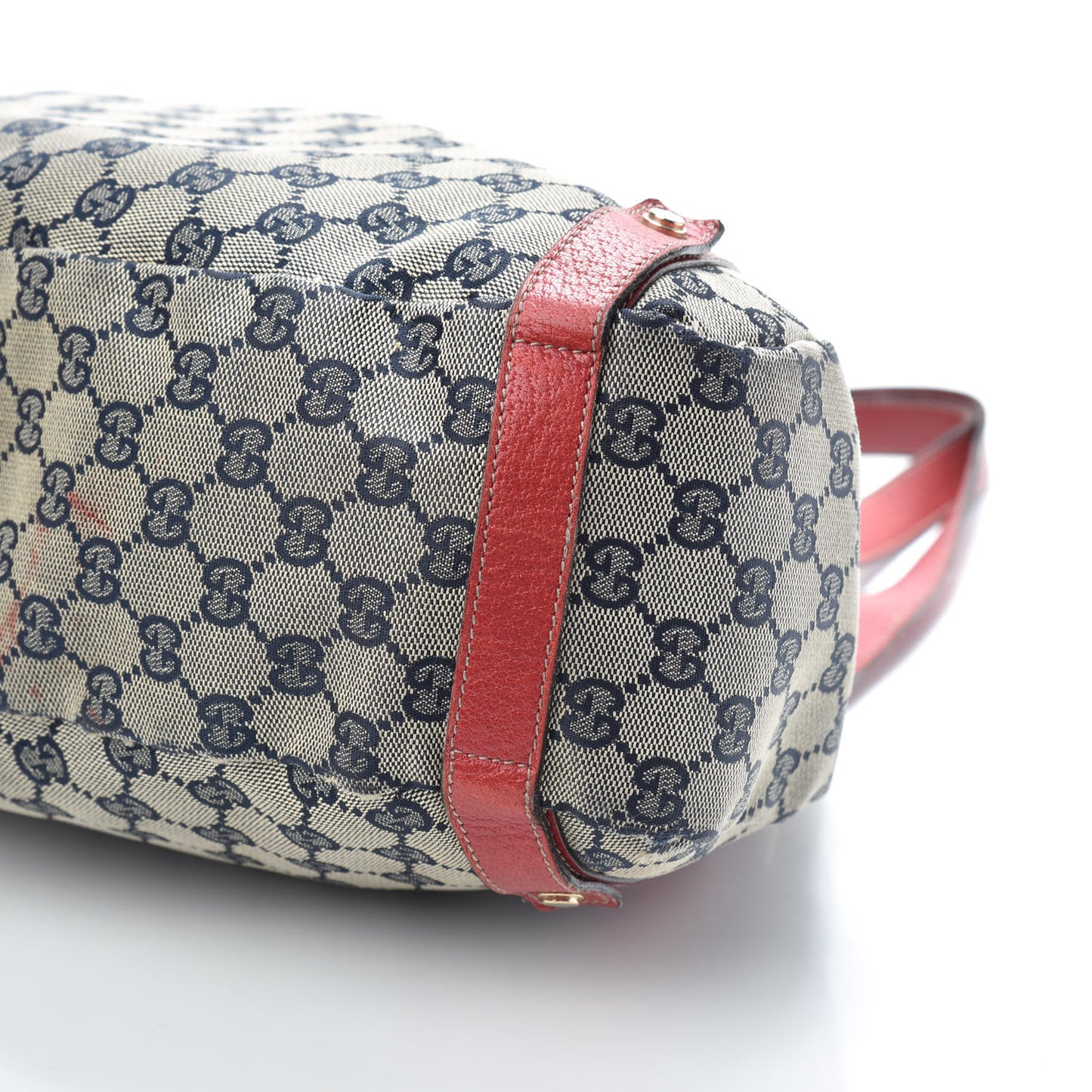 Monogram Medium Abbey Shoulder Bag Navy Red