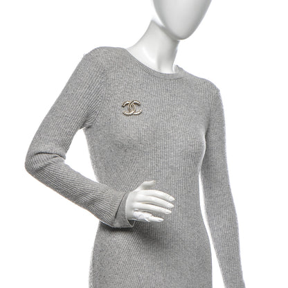 Chanel Baguette Crystal CC Brooch Light Gold 2 of 5