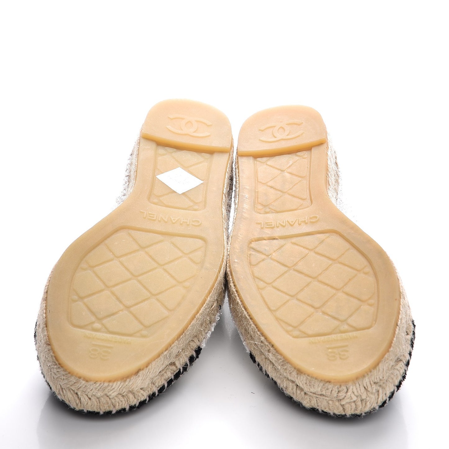Fabric CC Espadrilles 38 Silver Black