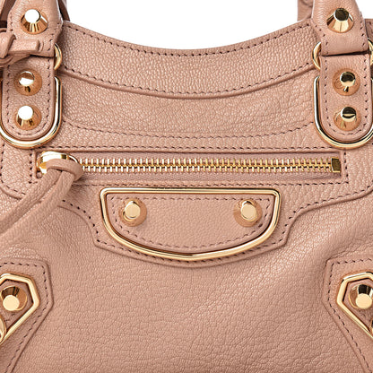 Balenciaga Chevre Gold Metallic Edge Hardware Mini City Rose Des Sables 11 of 11