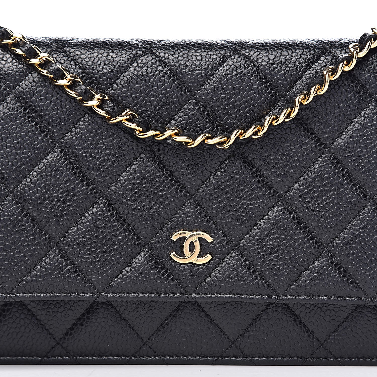 Chanel Caviar Quilted Wallet On Chain WOC Black 11 of 12