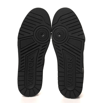 Louis Vuitton Suede Mens LV Trainer Sneakers 8.5 Black 6 of 8