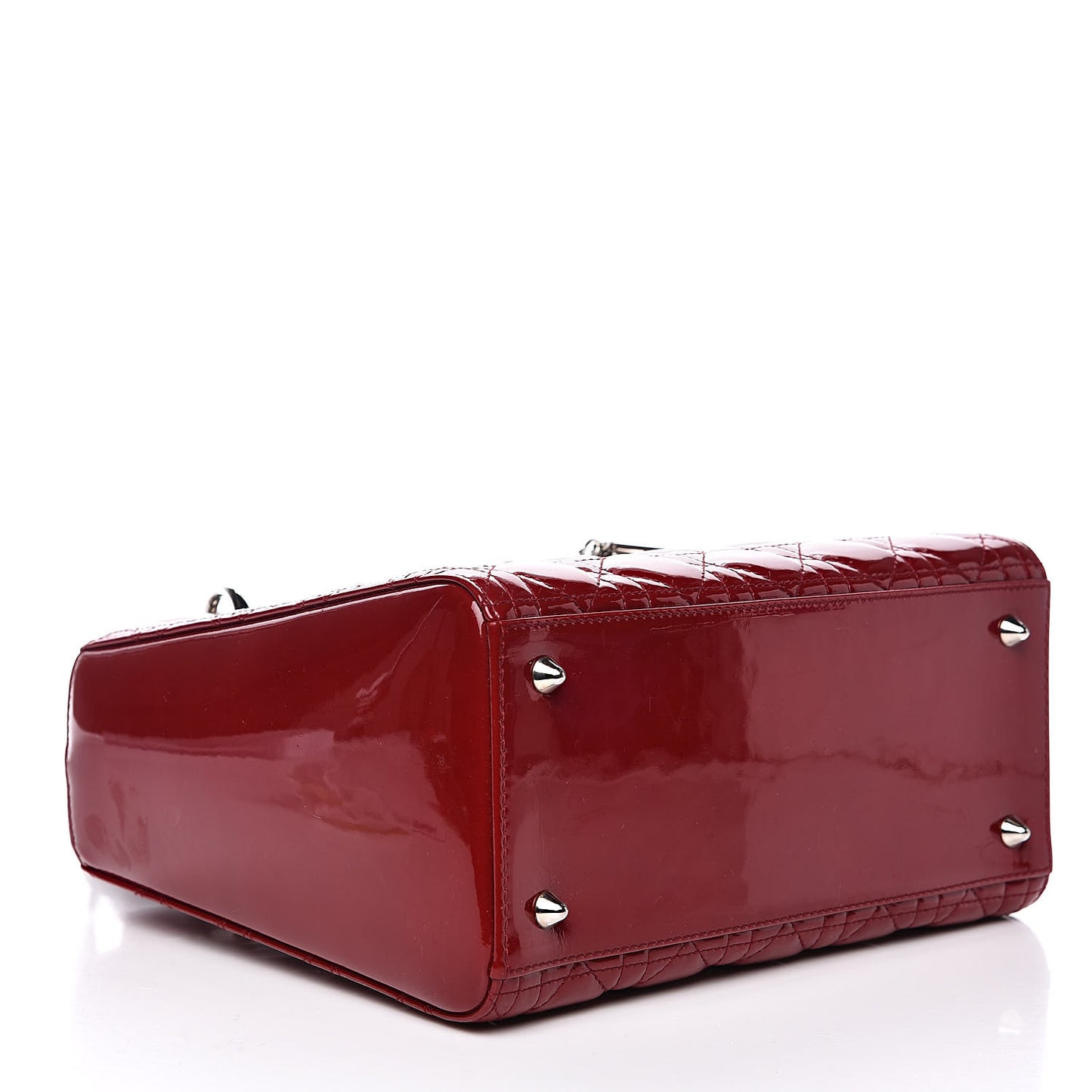 Patent Cannage Medium Lady Dior Red