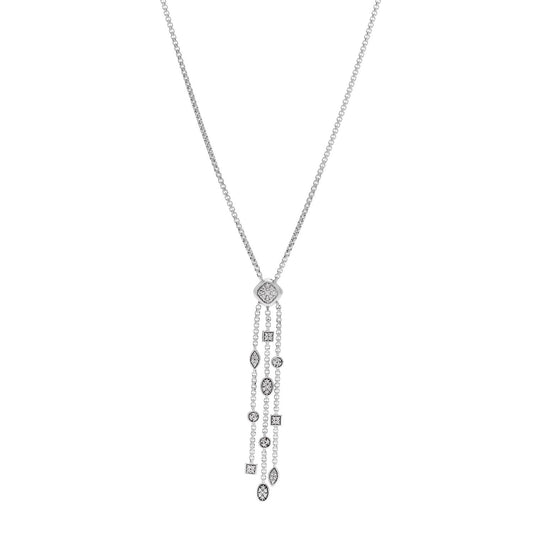 Sterling Silver Diamond Confetti Ice Necklace