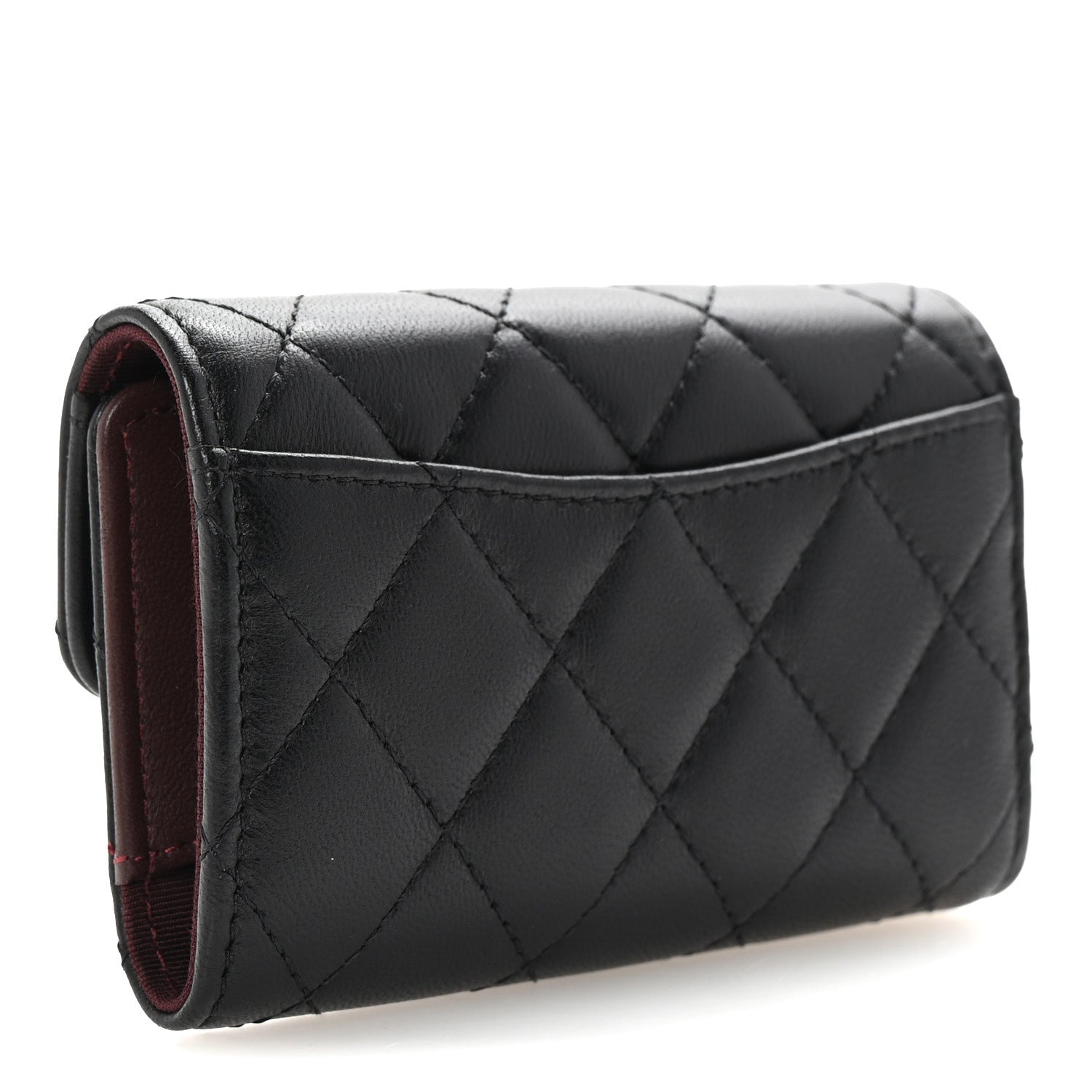 Chanel Lambskin Quilted Classic 4 Key Holder Wallet Black 3 of 9