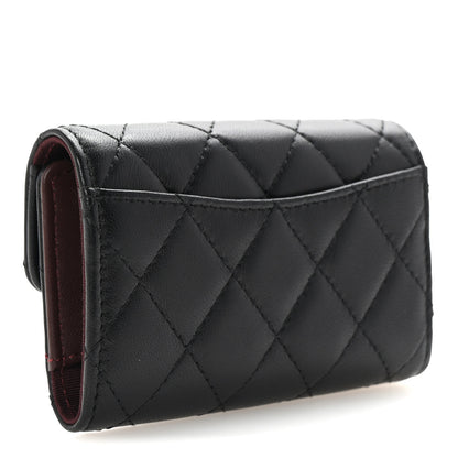 Chanel Lambskin Quilted Classic 4 Key Holder Wallet Black 3 of 9