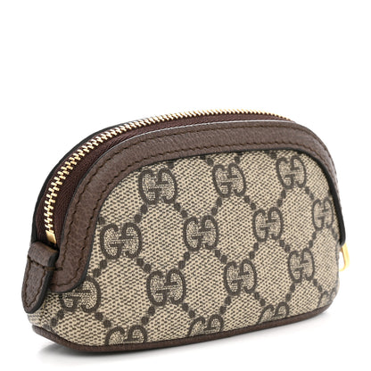 Gucci GG Supreme Monogram Web Ophidia Dome Key Pouch Beige New Acero 3 of 8