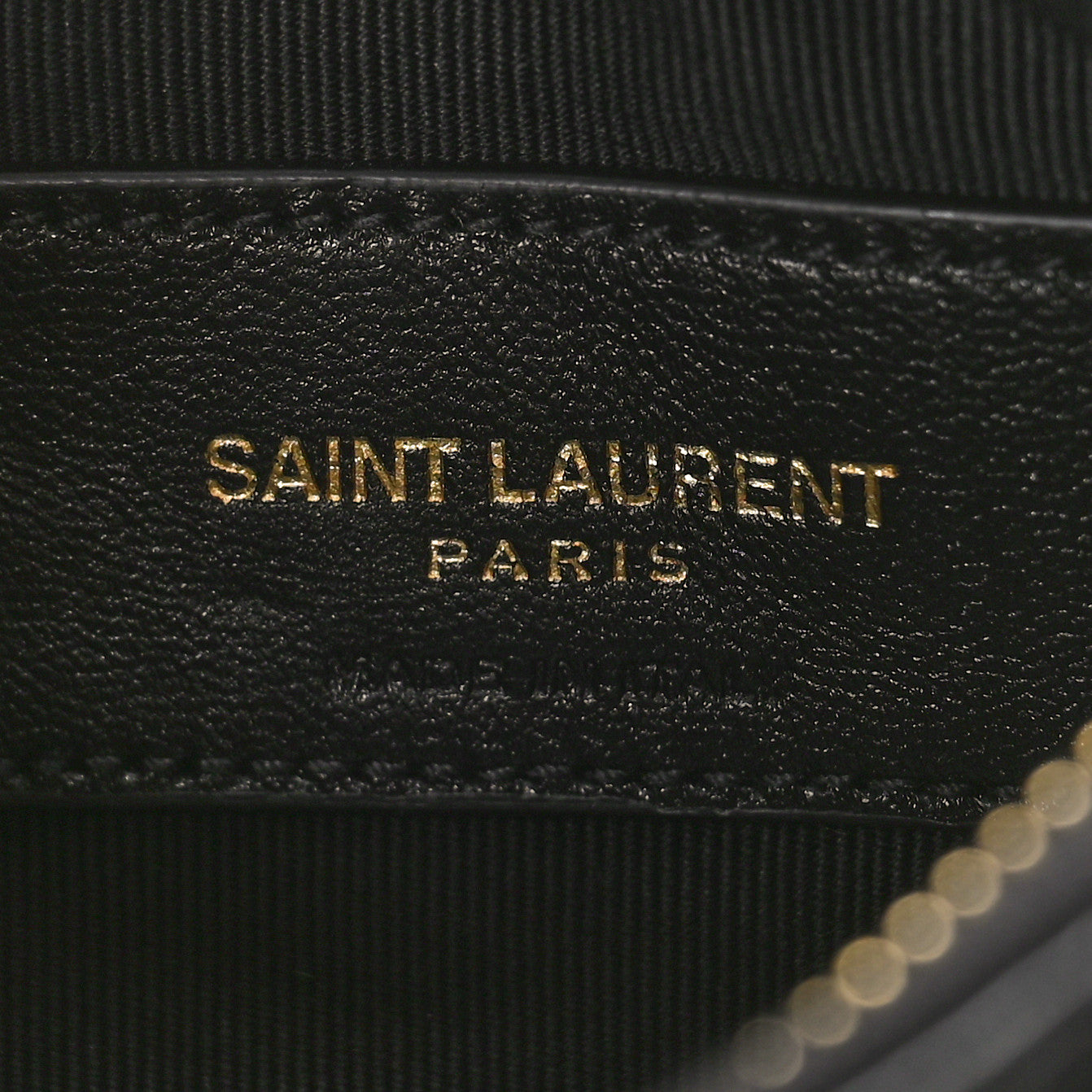 Saint Laurent Calfskin Matelasse Monogram Key Pouch Black 6 of 8