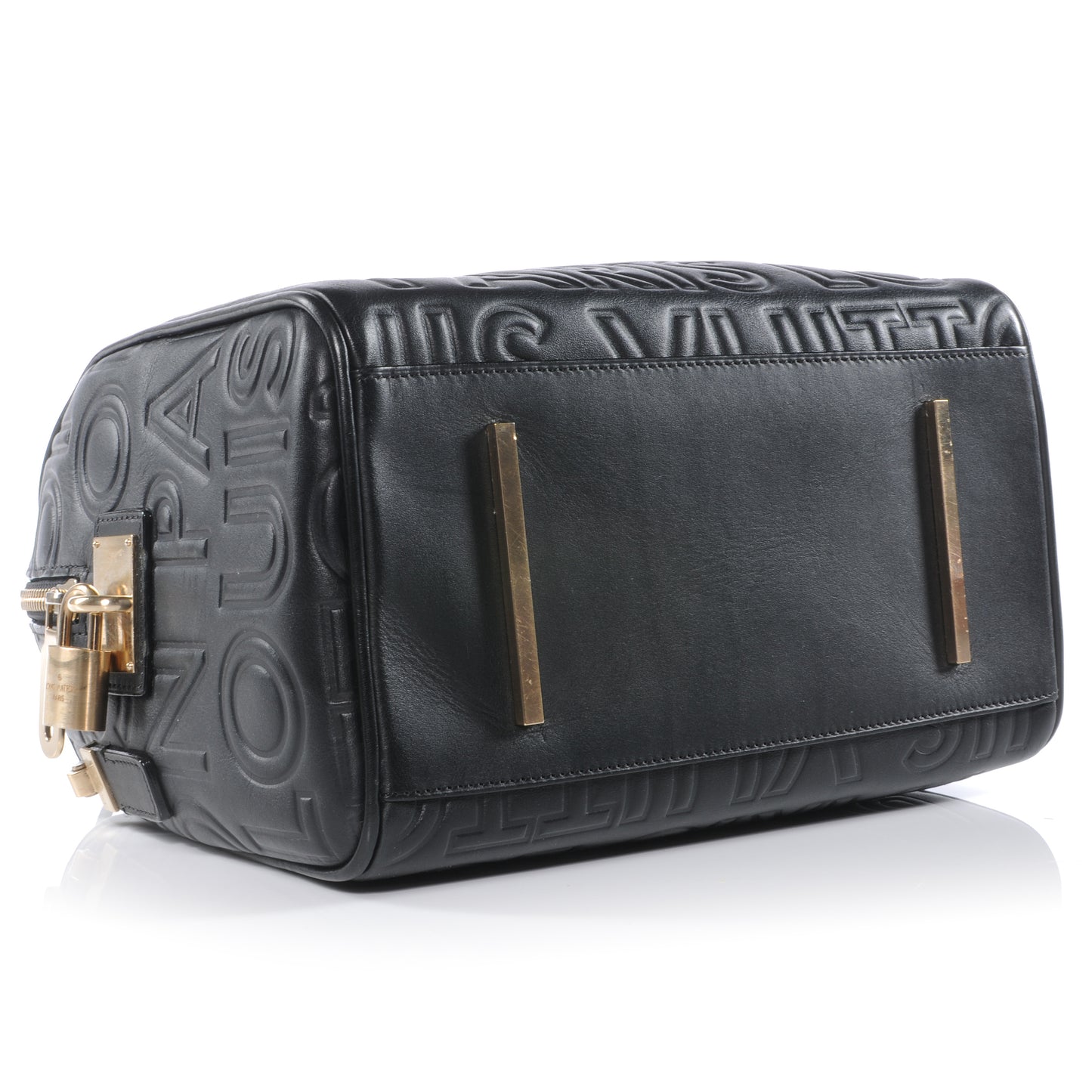 Calfskin Embossed Mini Cube Speedy Black