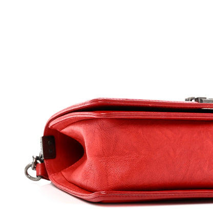 Chanel Crumpled Lambskin Small Studded Boy Flap Red 9 of 10