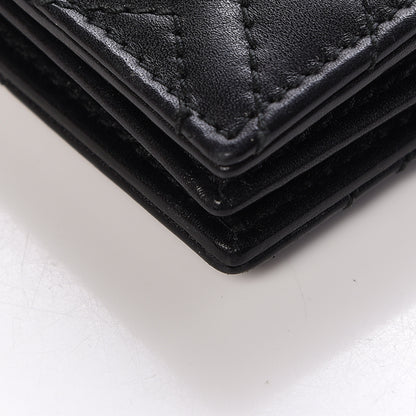 Gucci Calfskin Matelasse GG Marmont Card Case Wallet Black 7 of 12