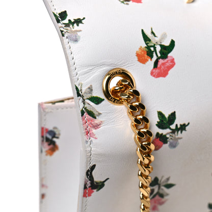 Saint Laurent Calfskin Prairie Flower Printed Small Classic Monogram Kate Satchel White 16 of 16