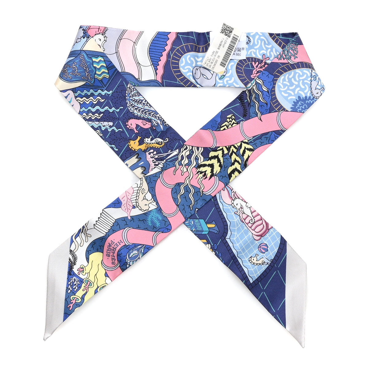 Silk Splash Park Twilly Bleu Rose Bonbon Jaune