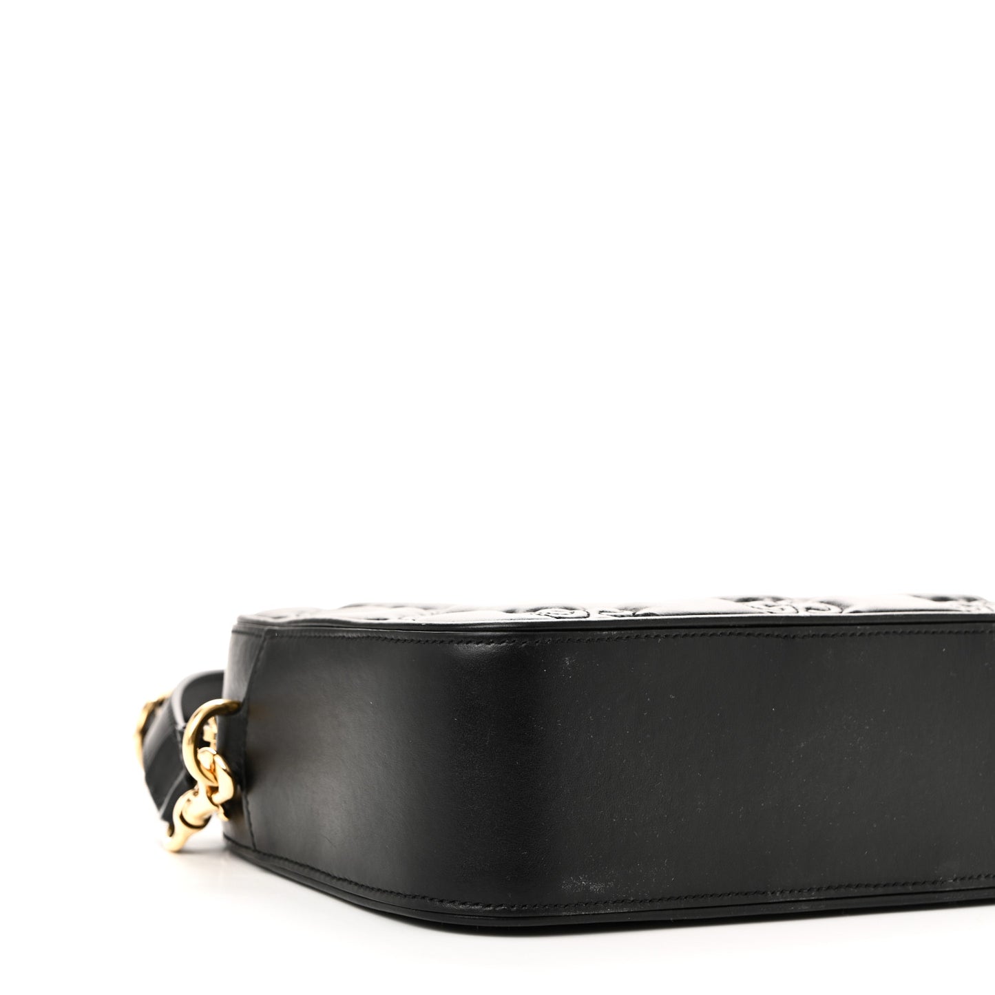 Calfskin GG Matelasse Shoulder Bag Black Natural