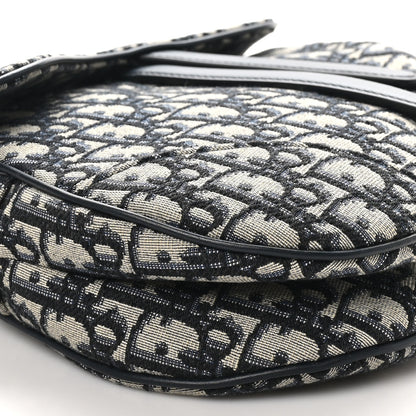 Christian Dior Oblique Saddle Bag Blue 9 of 10