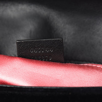 Gucci Velvet Matelasse Mini GG Marmont Shoulder Bag Black 7 of 11