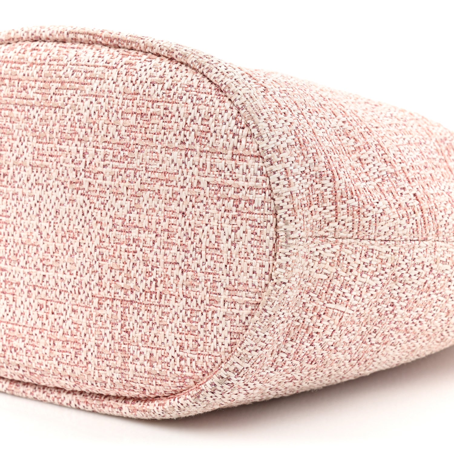 Chanel Lurex Boucle Deauville Drawstring Bag Pink 8 of 14