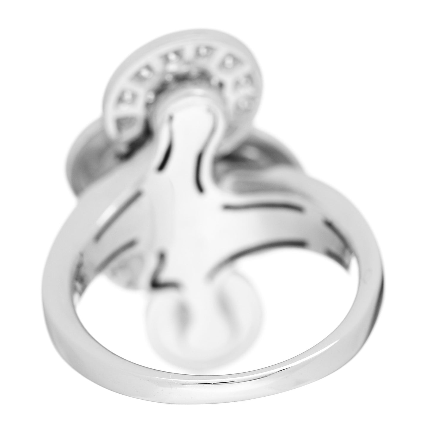 18K White Gold Diamond Cicladi Ring 53 6.25