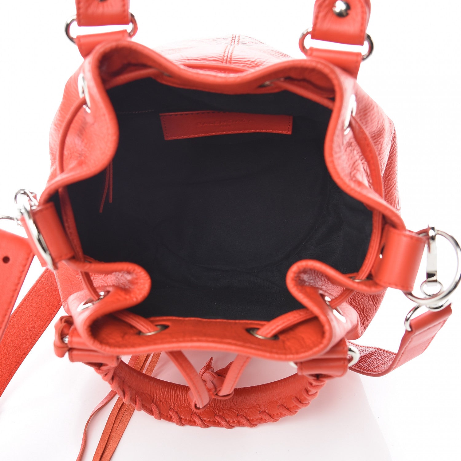 Balenciaga Matte Goatskin Rubber Covered Classic Hardware Mini Pompon Rouge Coquelicot Rouge Braise 5 of 13