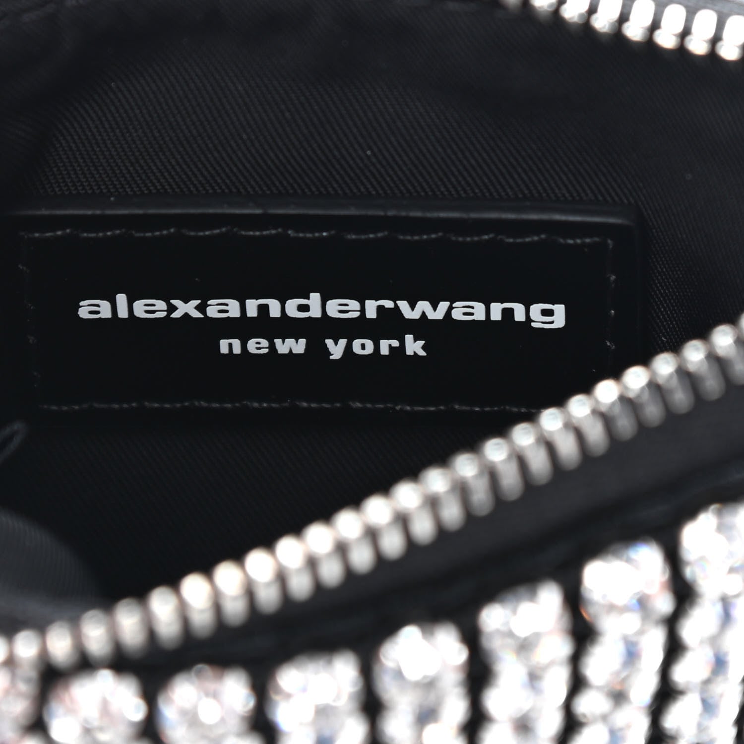 Alexander Wang Mesh Crystal Rhinestone Nano Heiress Shoulder Bag Black Silver 6 of 10
