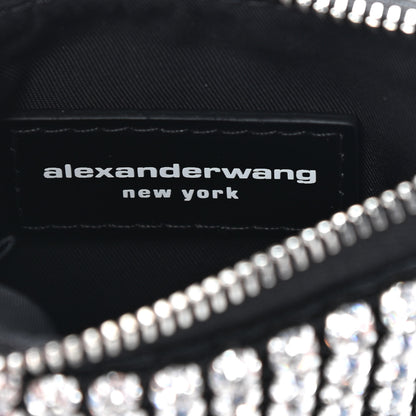 Alexander Wang Mesh Crystal Rhinestone Nano Heiress Shoulder Bag Black Silver 6 of 10