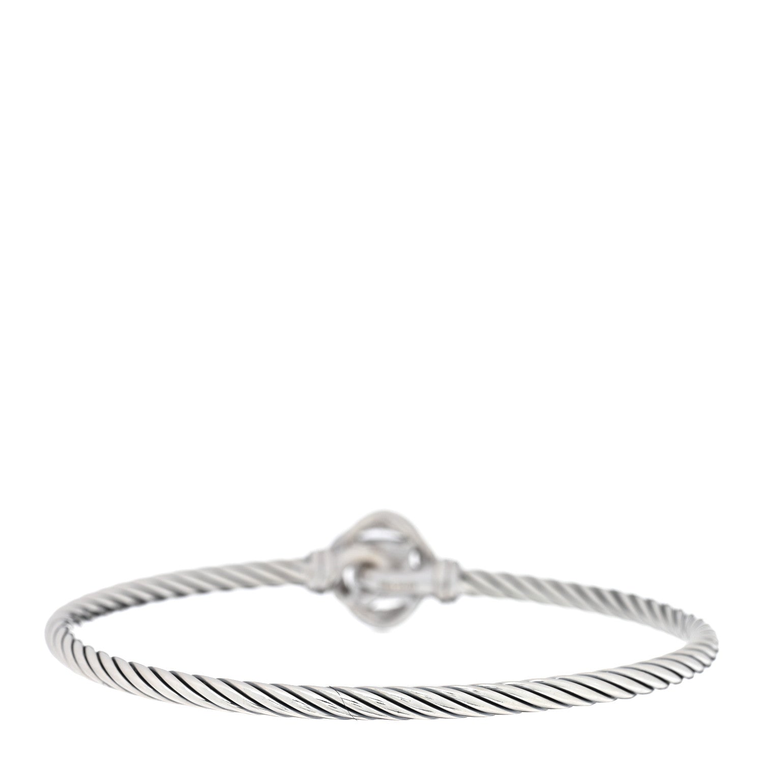 David Yurman Sterling Silver Diamond 3mm Infinity Bracelet 2 of 4