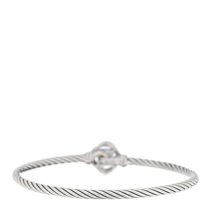 David Yurman Sterling Silver Diamond 3mm Infinity Bracelet 2 of 4
