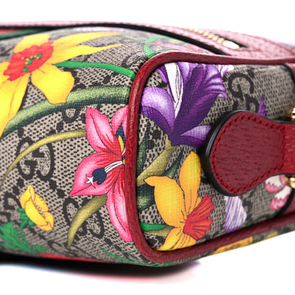 Gucci GG Supreme Monogram Flora Web Mini Ophidia Shoulder Bag Red 9 of 10