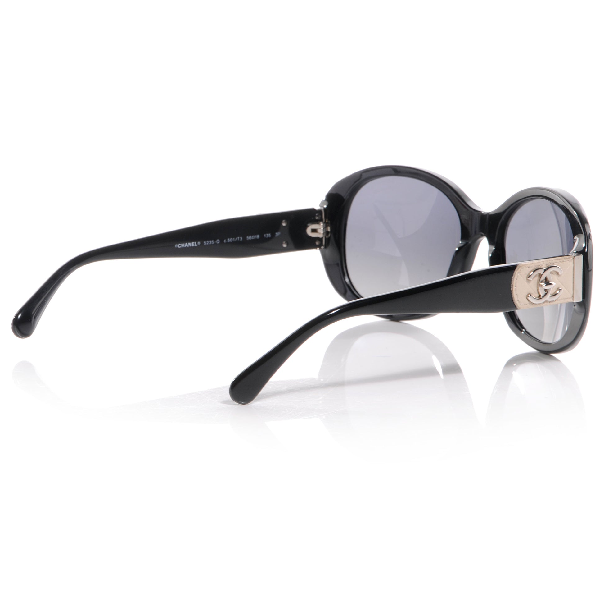 Chanel Acetate CC Turnlock Sunglasses 5235-Q Black Beige 2 of 4