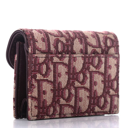 Christian Dior Oblique Saddle Card Holder Bordeaux 3 of 7