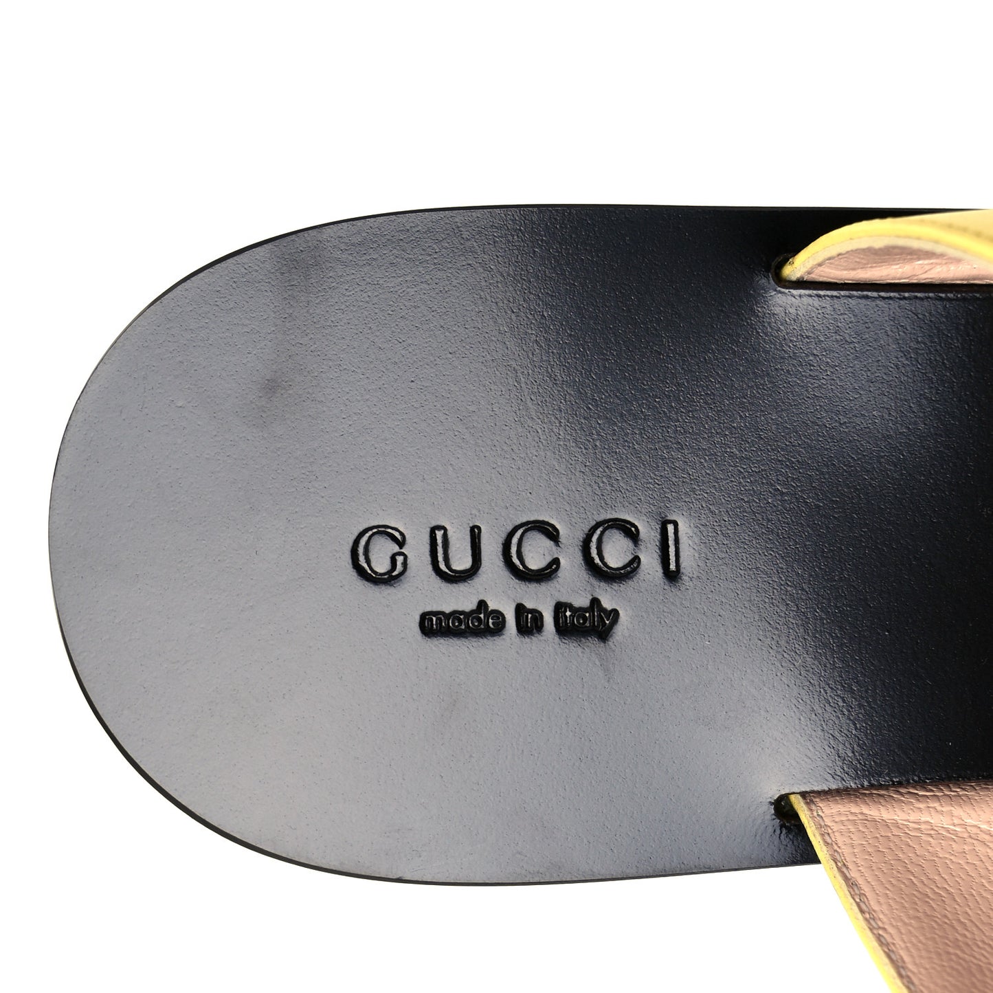 Calfskin GG Marmont Thong Sandals 36 Banana