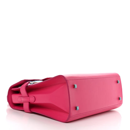 Delvaux Calfskin MM Tempete Satchel Fuchsia 4 of 10
