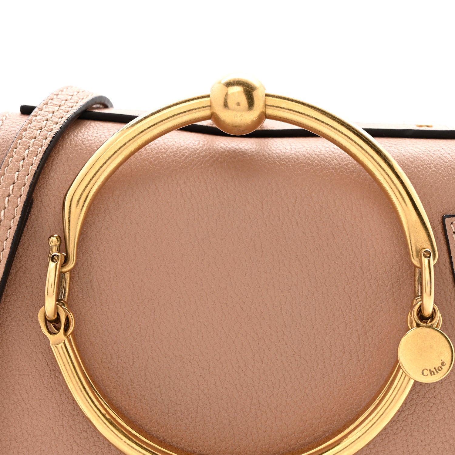 Chloe Calfskin Suede Small Nile Bracelet Bag Biscotti Beige 8 of 12