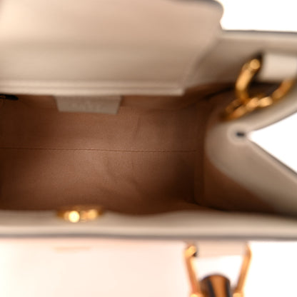 Gucci Wonka Grain Calfskin Mini Diana Tote Bag Mystic White Orange Fluo 5 of 9