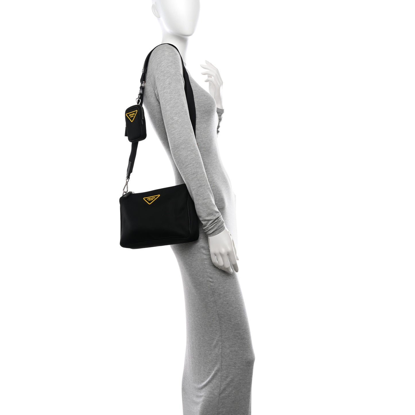 Tessuto Nylon Crossbody Bag Black