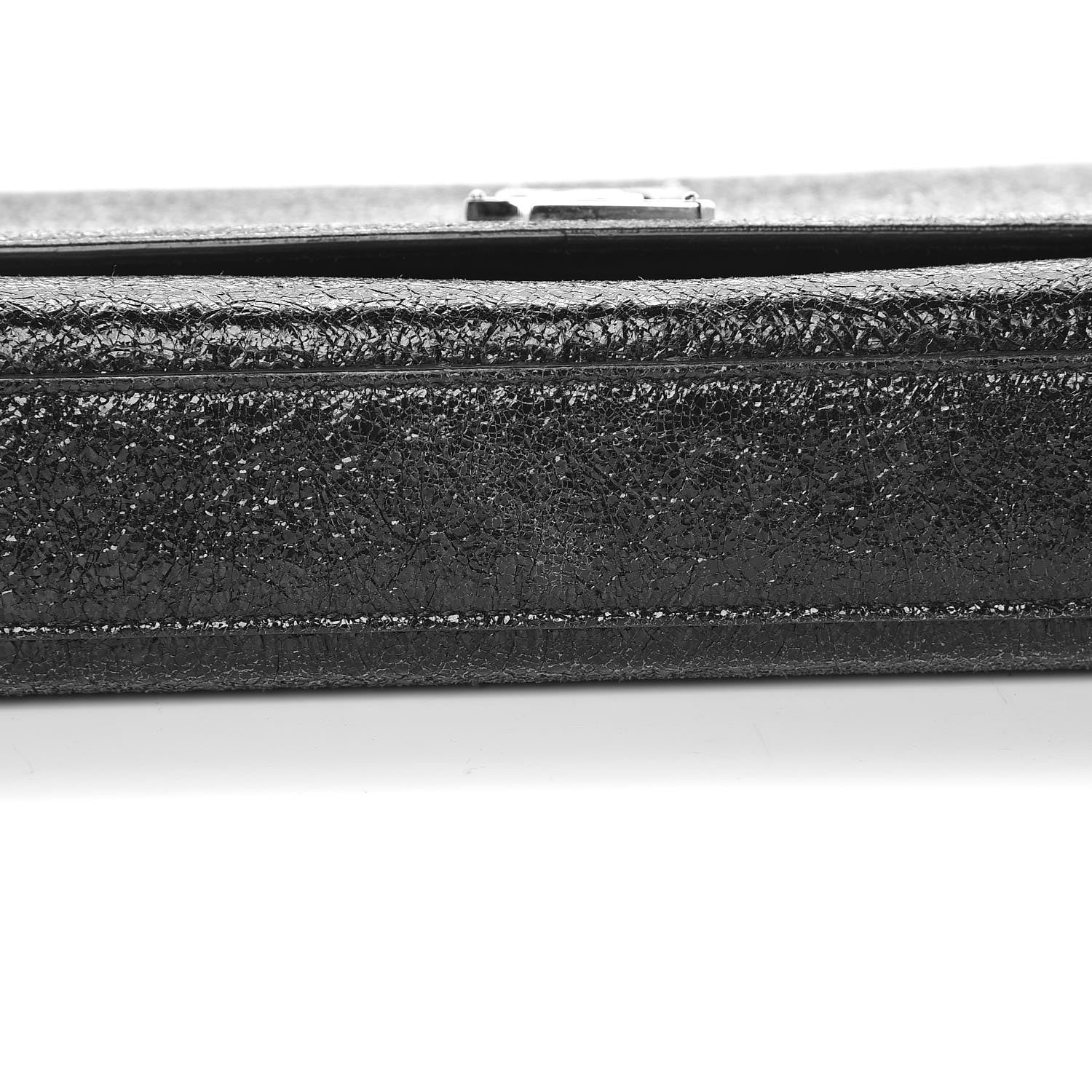 Saint Laurent Metallic Sparkle Calfskin Medium Monogram Kate Satchel Black 15 of 15