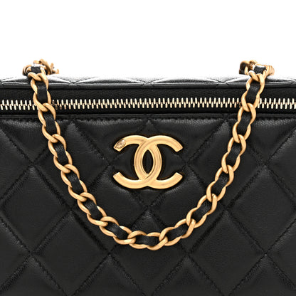 Chanel Lambskin Quilted Small CC Vanity Case Black 8 of 14