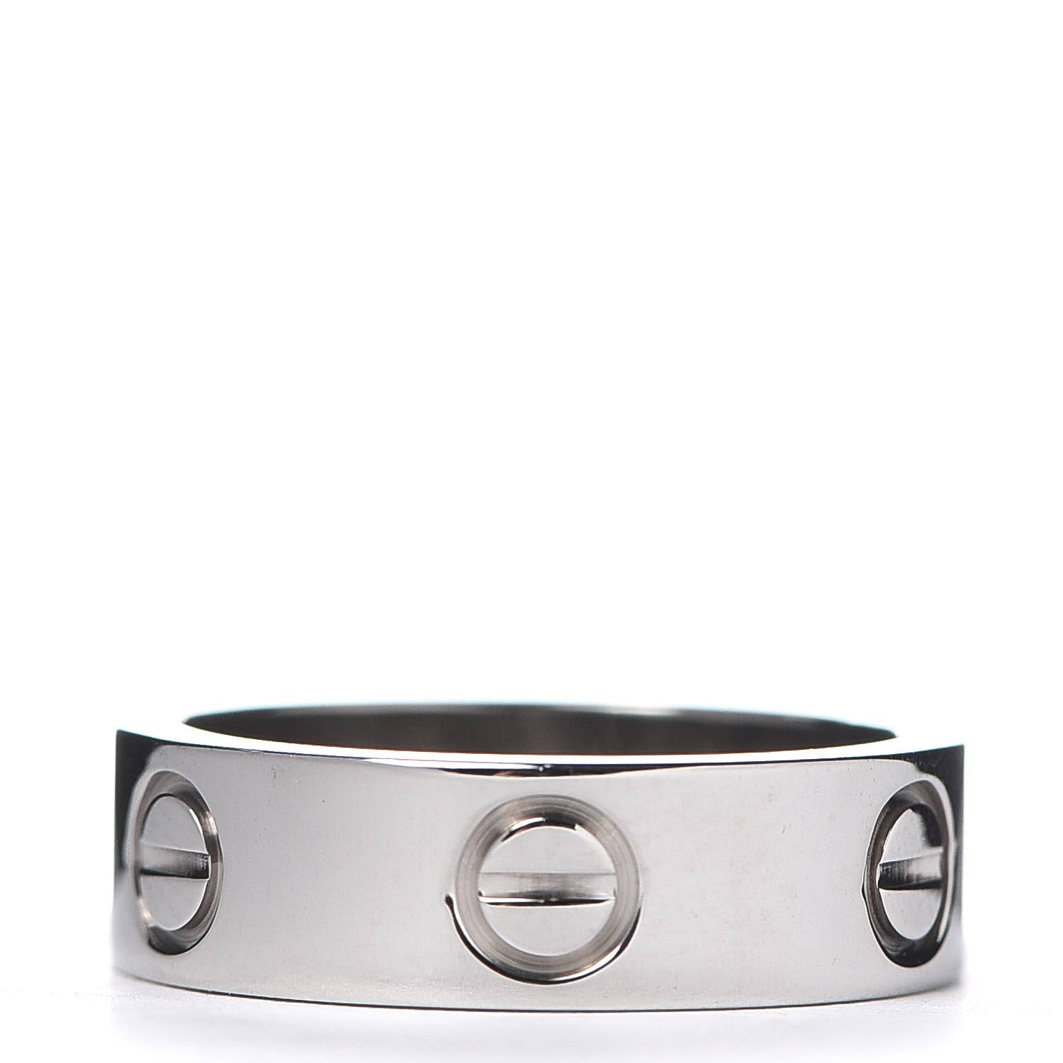 Cartier 18K White Gold 5.5mm LOVE Ring 50 5.25 1 of 4