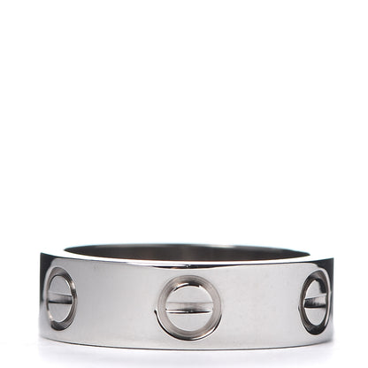Cartier 18K White Gold 5.5mm LOVE Ring 50 5.25 1 of 4