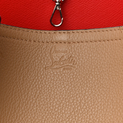 Christian Louboutin Calfskin Spiked Large Cabarock Shopper Tote Fennec 6 of 15