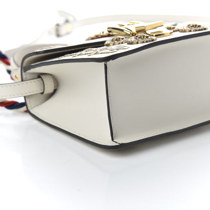 Gucci Calfskin Animal Studs Mini Sylvie Top Handle Bag White 7 of 11