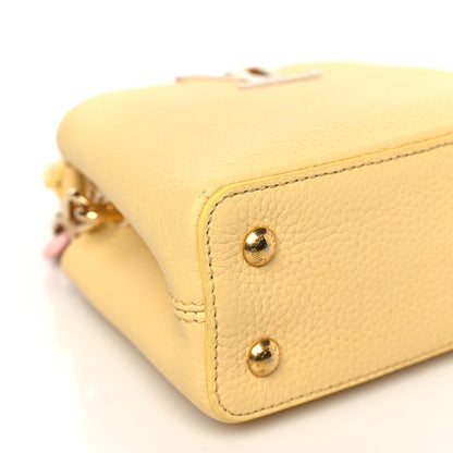 Louis Vuitton Taurillon Mini Capucines Jaune Plume 7 of 9