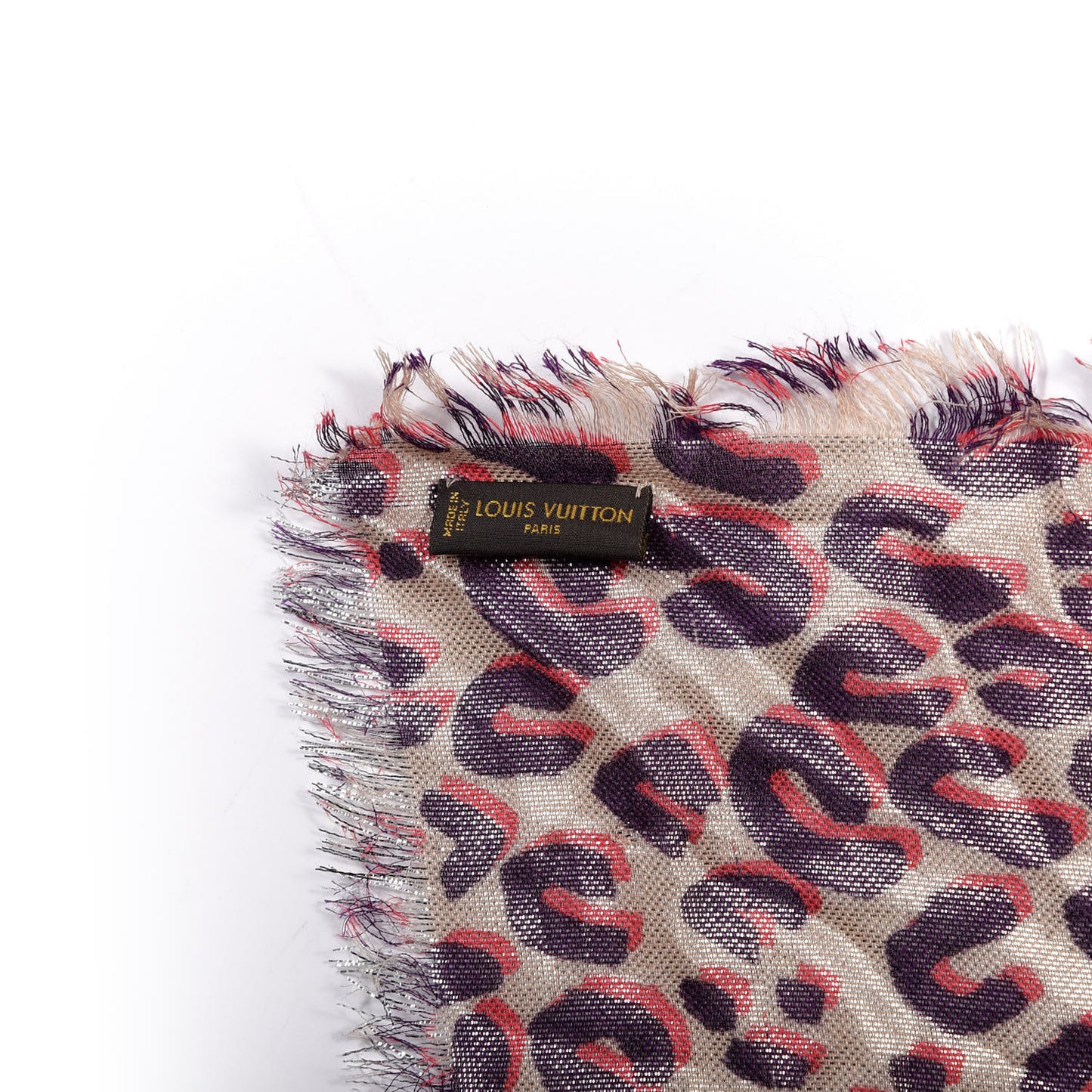 Cashmere Silk Leopard Disco Etole Stole