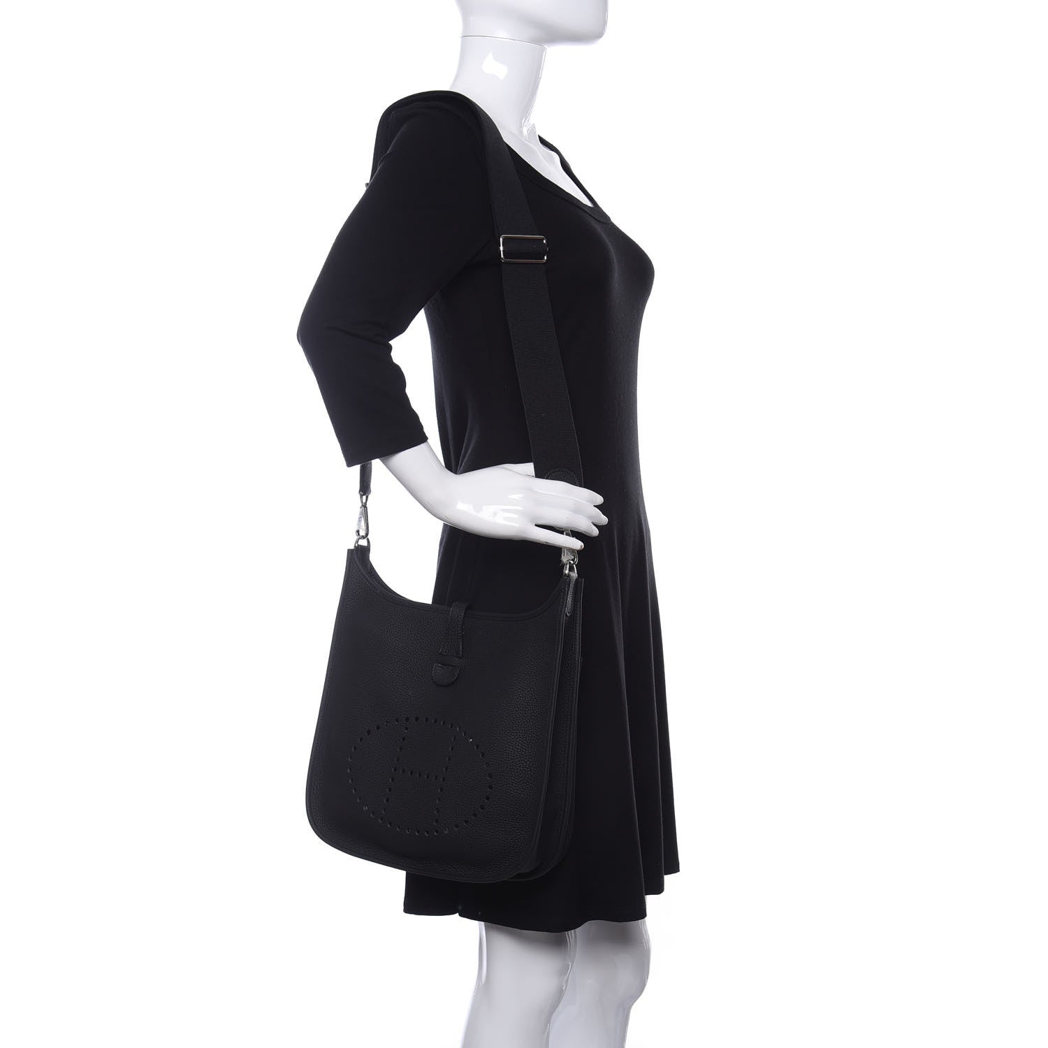 Hermes Taurillon Clemence Evelyne III PM Black 2 of 11