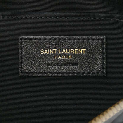 Saint Laurent Calfskin Leopard Print Monogram Lou Camera Bag Black 6 of 10