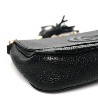 Gucci Pebbled Calfskin Medium Soho Flap Crossbody Black 9 of 10