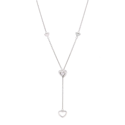 Tiffany Sterling Silver Heart Lariat Necklace 1 of 5