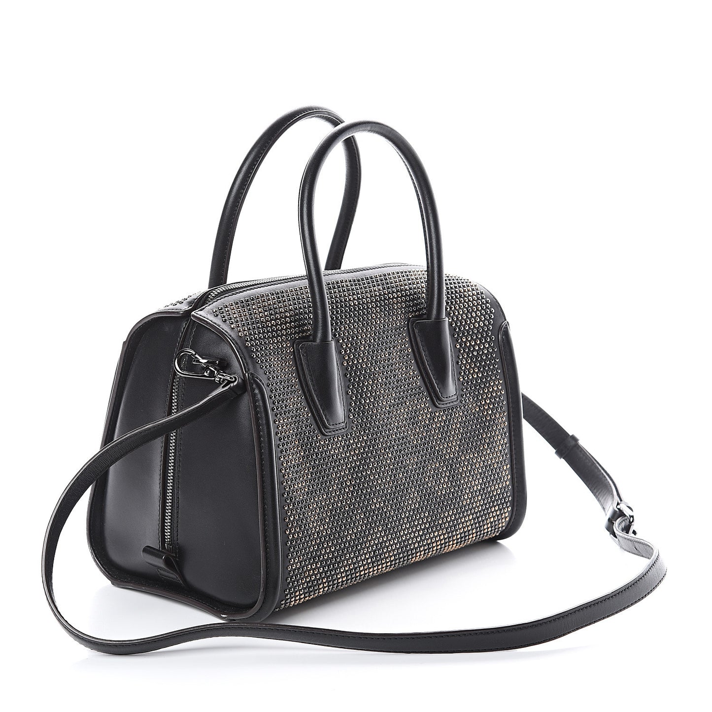 Calfskin Balam Spitze Boston Bag Black