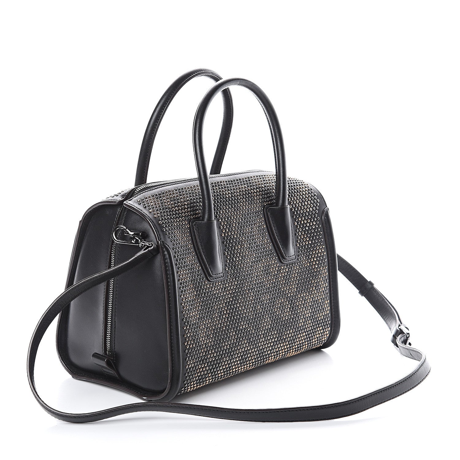 MCM Calfskin Balam Spitze Boston Bag Black 2 of 8