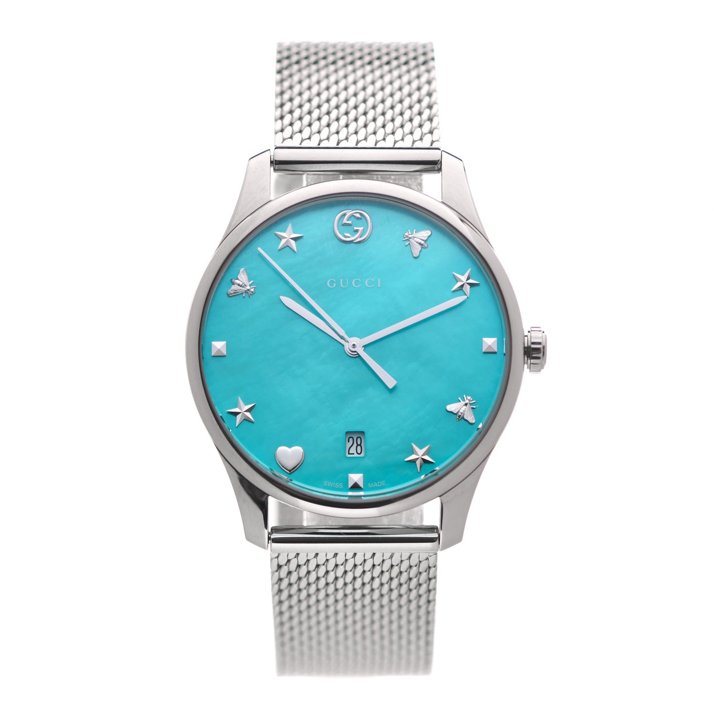 Stainless Steel Turquoise Mother of Pearl 29mm G-Timeless Charm Quartz Watch